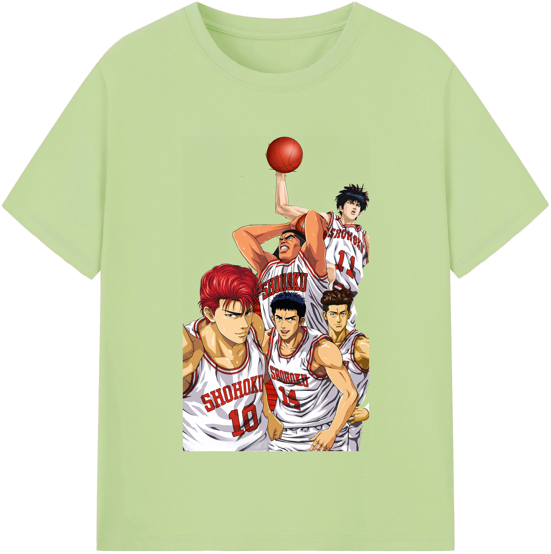 SLAM DUNK／スラムダンク 綿100％半袖Tシャツ（フロントプリント）
